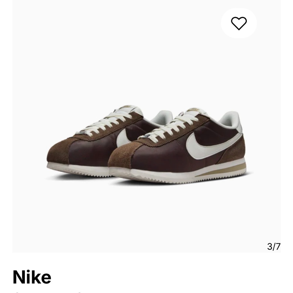 Nike Classic Cortez Sneakers in Brown and White